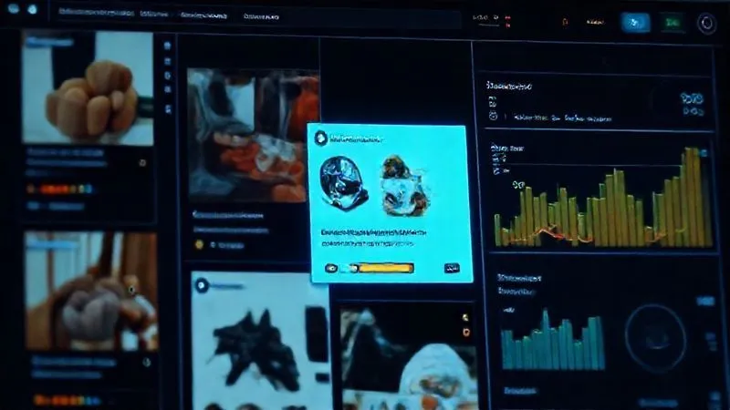 A photorealistic screenshot of a 'spy tool' interface, showing various product ads with performance metrics (likes, comments, shares). One specific ad for a niche product is highlighted, with detailed analytical data indicating high engagement but low market saturation. Cinematic lighting, sharp focus on the highlighted data, 8K hyper-detailed.