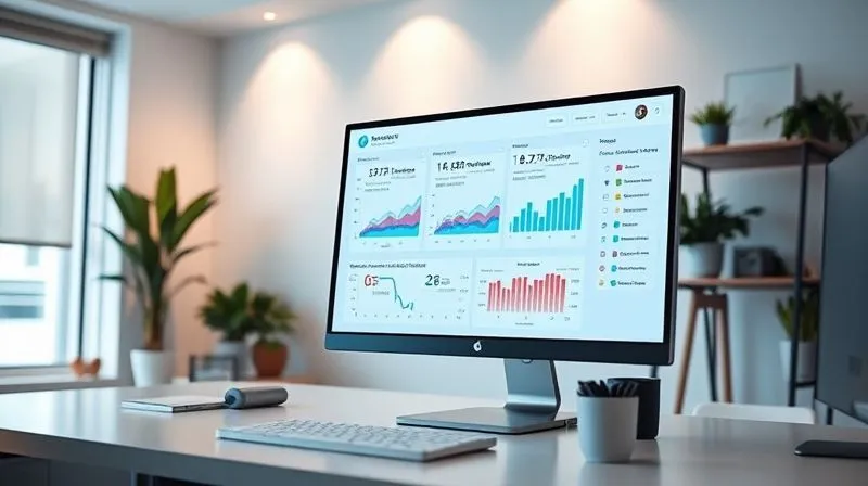 A photorealistic, professional photography, 8K, cinematic lighting, sharp focus, depth of field, shot on a high-end DSLR, of a stylized email marketing dashboard on a computer screen, showing automated sequences and segmentations, with subtle light trails representing data flow and automation. The background is a clean, modern workspace.