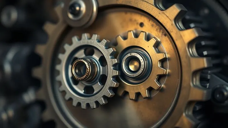 A photorealistic, professional photography, 8K, cinematic lighting, sharp focus, depth of field, shot on a high-end DSLR of a complex gear mechanism, with one gear visibly jammed or broken, causing the entire system to halt. The imagery should convey the idea of a single component (plugin) disrupting a larger, intricate machine (WordPress site).