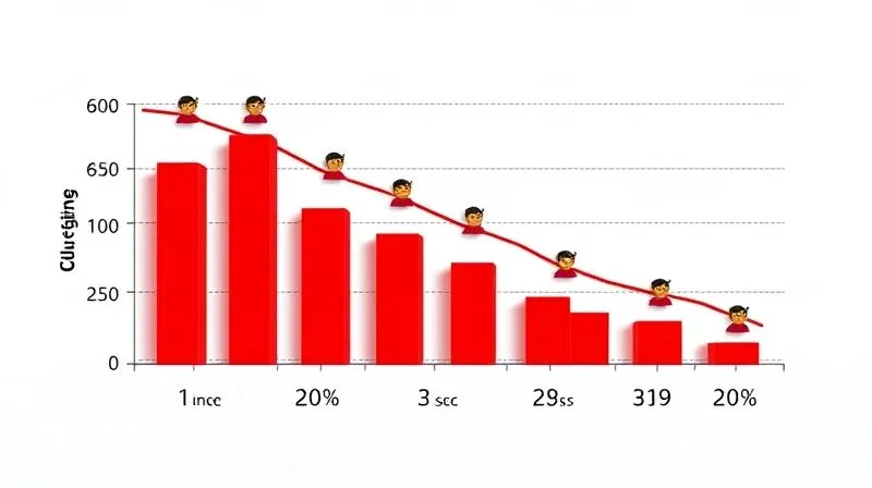 A photorealistic bar chart showing a dramatic drop in conversion rates as website load time increases from 1 second to 5 seconds. The bars are red and declining sharply, with small frustrated user icons above the higher load times. Cinematic lighting, sharp focus on the chart, 8K hyper-detailed.