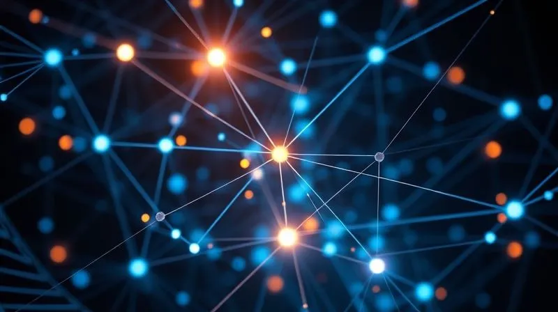 Photorealistic image of a complex digital network or web, with some nodes brightly lit and others dim, symbolizing various income streams. Cinematic lighting, deep shadows, 8K, professional photography, shot on a high-end DSLR.
