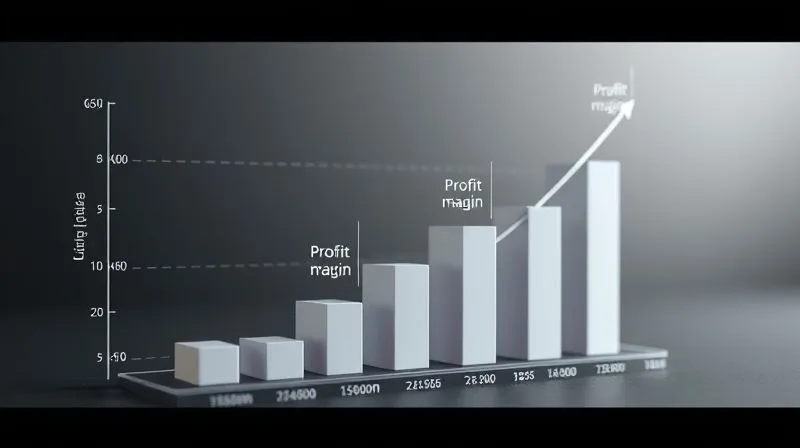 A photorealistic 3D bar graph showing a clear upward trend in 'Lifetime Value (LTV)' and a downward trend in 'Customer Acquisition Cost (CAC)' over time, with 'Profit Margin' growing significantly. The graph is rendered with cinematic lighting, sharp focus, depth of field, 8K hyper-detailed, professional photography, shot on a high-end DSLR.