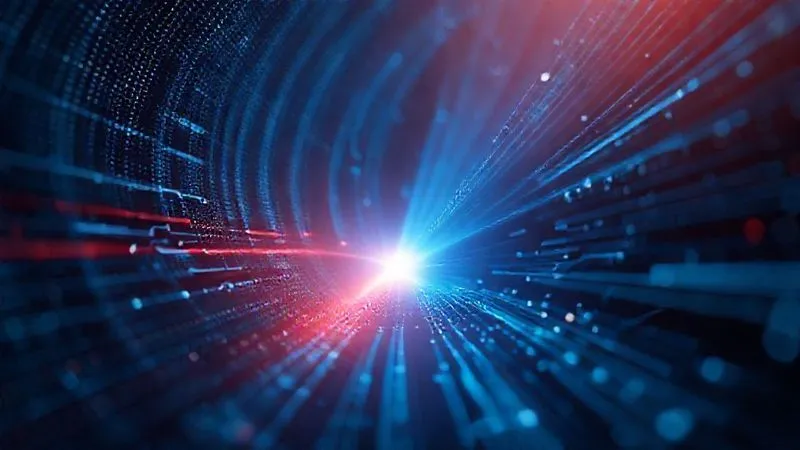 A photorealistic image of a digital funnel with light rays highlighting the conversion point, showing data flowing smoothly, 8K, cinematic lighting, sharp focus, depth of field, shot on a high-end DSLR.