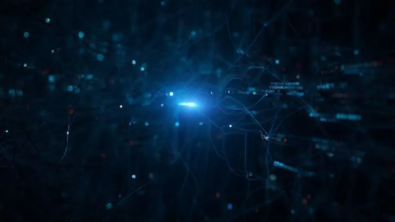 A photorealistic image of a complex, tangled web of digital code lines, with a single, clear, optimized line of code glowing brightly in the center, surrounded by blurred, inefficient code. Cinematic lighting, sharp focus on the clean code, depth of field, 8K hyper-detailed, professional photography, shot on a high-end DSLR.