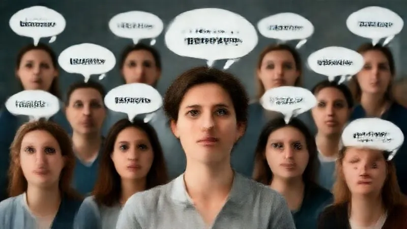 A photorealistic image of a diverse group of people's faces, each representing a distinct customer persona, with thought bubbles above their heads showing their pains and desires. Professional photography, 8K, cinematic lighting, sharp focus, depth of field, shot on a high-end DSLR.