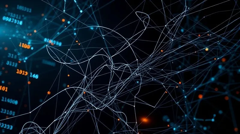 A photorealistic image of a complex web of interconnected code lines, some brightly lit and flowing fast, others dark and tangled, with a digital hand selectively untangling and optimizing the dark lines, cinematic lighting, sharp focus, 8K hyper-detailed.