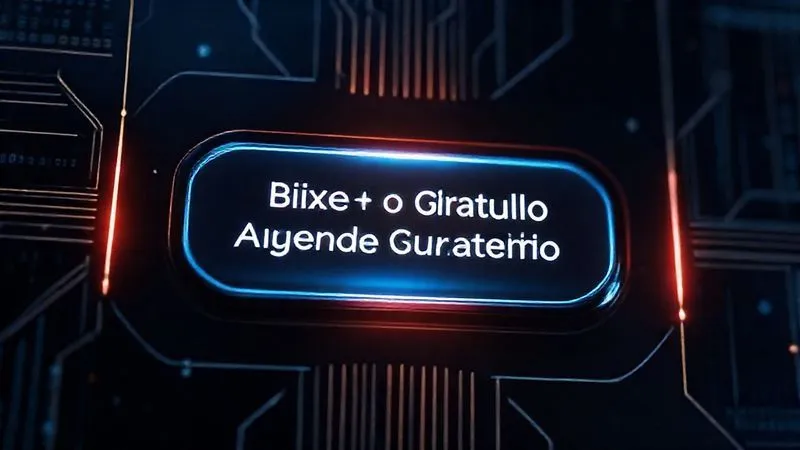 A photorealistic, sleek, glowing call-to-action button on a digital interface, with text like 'Baixe o Guia Gratuito' or 'Agende Sua Demo'. The button is surrounded by subtle data streams, indicating lead generation. Cinematic lighting, sharp focus, 8K hyper-detailed, professional photography.