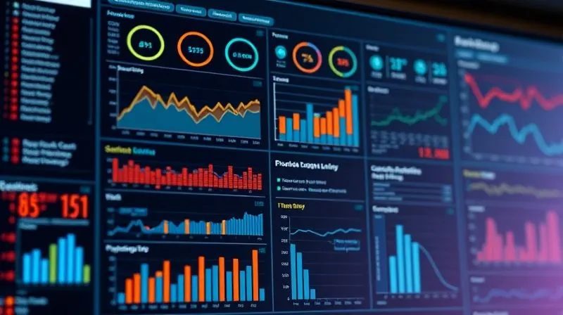 A photorealistic, professional photography, 8K, cinematic lighting, sharp focus, depth of field, shot on a high-end DSLR, showing a complex data visualization dashboard with various charts and graphs, representing audience demographics and psychographics for an online radio station, with a subtle glow around key insights, conveying understanding and strategy.