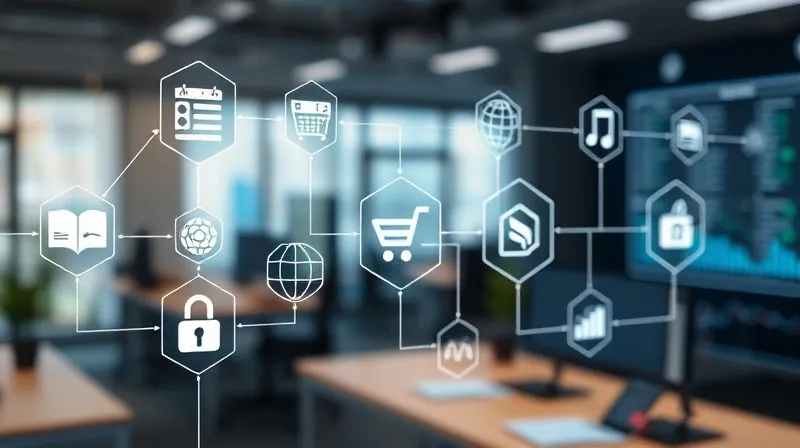 A photorealistic image of a seamless digital workflow, showing data flowing smoothly between different icons representing payment gateways, e-commerce platforms, and a financial dashboard. Cinematic lighting, sharp focus on the interconnectedness, depth of field blurring a tech office background, 8K hyper-detailed, professional photography.