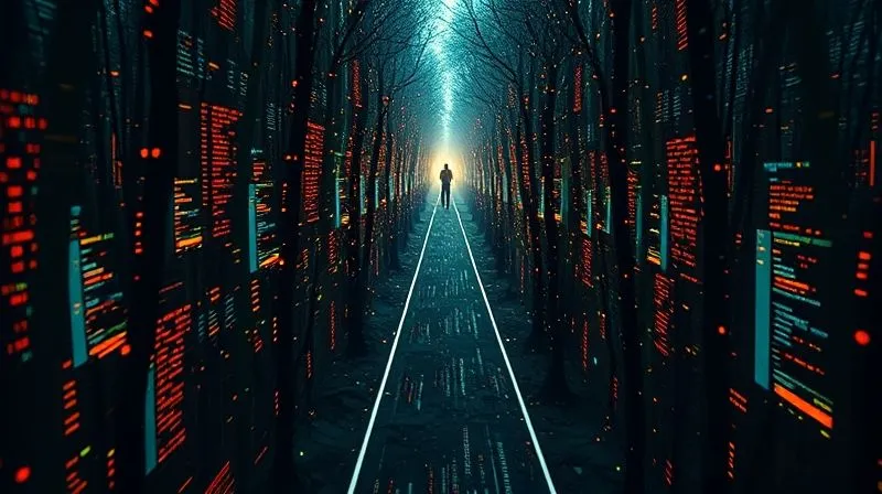 A photorealistic image of a person navigating a dense digital forest of data points and charts, with clear paths (representing successful measurement strategies) emerging from the chaos. The person looks determined, 8K, cinematic lighting, sharp focus on the path ahead, depth of field blurring the confusing background.