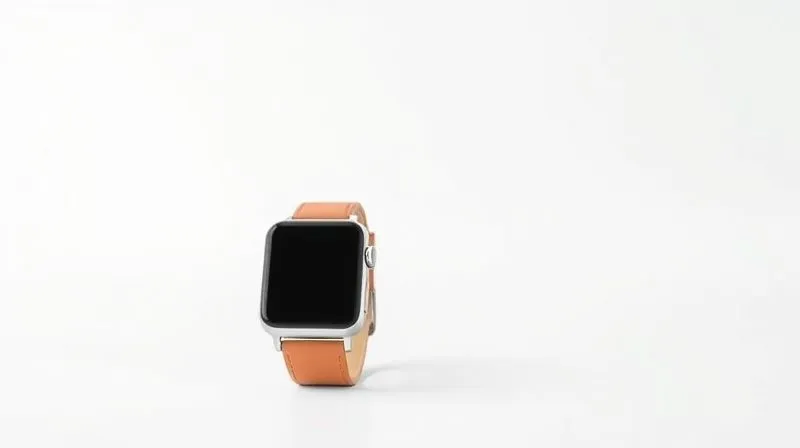 A photorealistic e-commerce product display, showing a sleek, modern smartwatch against a perfectly seamless, pure white background. The watch is sharply in focus, with no distractions in the background, highlighting its design and features. Professional photography, 8K, cinematic lighting, sharp focus, depth of field, shot on a high-end DSLR.