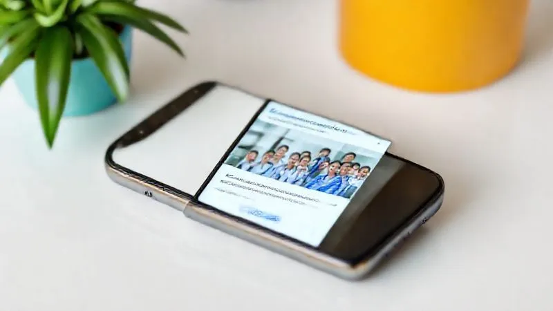 A photorealistic smartphone screen displaying a Google My Business 'Post' from a medical clinic, announcing 'Pronto Atendimento 24h' with a prominent 'Ligar Agora' button. The post is professionally designed, with a clean image of a medical team. Cinematic lighting, sharp focus on the phone screen, 8K hyper-detailed, professional photography, shot on a high-end DSLR.