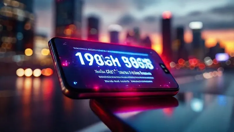 A photorealistic close-up of a vibrant, holographic headline projected over a smartphone screen, displaying a bold, urgent tech news title with numbers and strong action verbs. The background is a slightly blurred, futuristic cityscape at dusk, emphasizing speed and innovation. Cinematic lighting, sharp focus on the headline, depth of field, 8K hyper-detailed, shot on a high-end DSLR.