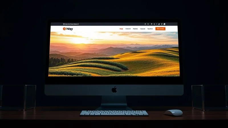 A stylized, optimized website header image, featuring a vibrant landscape or a professional product shot, displayed prominently on a large, high-definition computer screen. The image looks sharp and loads instantly, with subtle elements of digital optimization visible metaphorically (e.g., small, subtle data flow lines). Photorealistic, professional photography, 8K, cinematic lighting, sharp focus, depth of field, shot on a high-end DSLR.