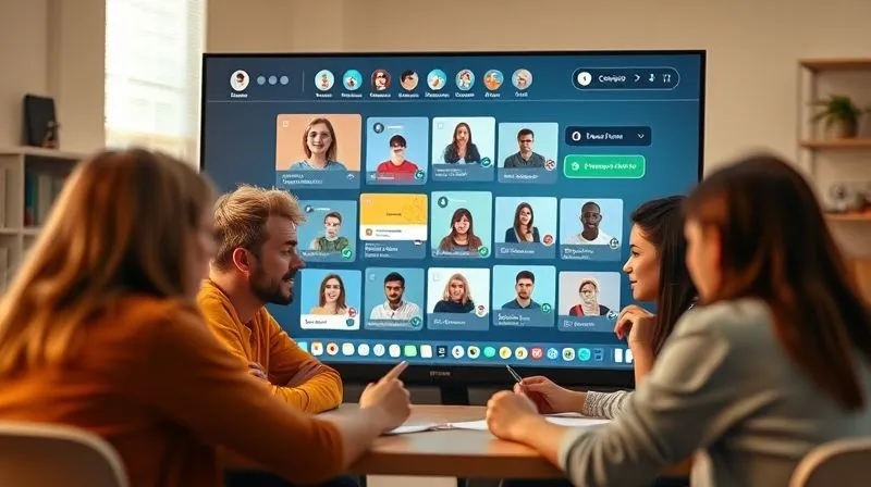 A photorealistic image of a vibrant online learning community, with diverse students interacting in a virtual forum, sharing ideas and supporting each other. The screen shows chat bubbles, avatars, and collaborative documents. Cinematic lighting, sharp focus on the engaging interface, depth of field blurring the background, 8K hyper-detailed, shot on a high-end DSLR.