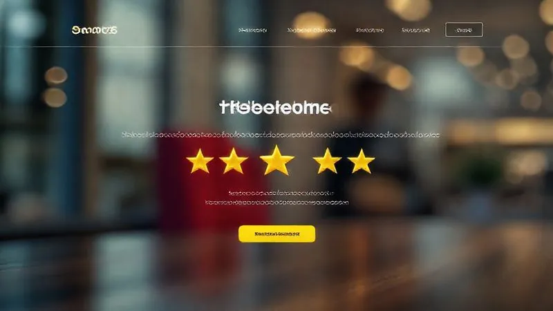 A photorealistic website homepage mockup featuring a prominent section dedicated to customer testimonials. Glowing 5-star ratings and inspiring quotes from satisfied customers are displayed prominently, with a call to action to read more reviews. The website design is sleek and modern, with cinematic lighting, sharp focus on the testimonial section, depth of field blurring other website elements, 8K hyper-detailed, professional photography.