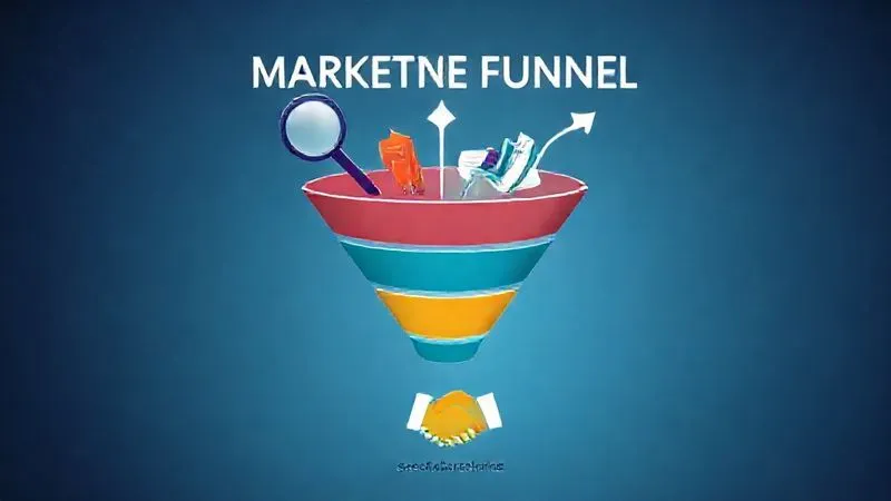 photorealistic, professional photography, 8K, cinematic lighting, sharp focus, depth of field, shot on a high-end DSLR. A visually striking infographic or diagram depicting a clear, flowing marketing funnel. Each stage of the funnel (Awareness, Consideration, Decision) is distinctly colored and contains abstract representations of content types (e.g., a magnifying glass for awareness, a comparison chart for consideration, a handshake for decision). Arrows clearly show the progression, with a subtle 'cost reduction' symbol at the bottom, suggesting efficiency.