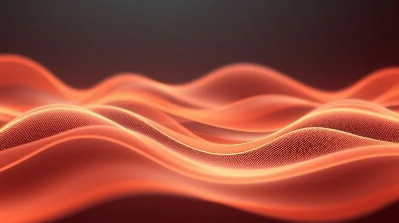A photorealistic image of sound waves subtly flowing and blending seamlessly, representing smooth transitions in audio programming. The waves are in soft, inviting colors, with a sense of continuous motion. Cinematic lighting, sharp focus, depth of field, 8K hyper-detailed, professional photography.