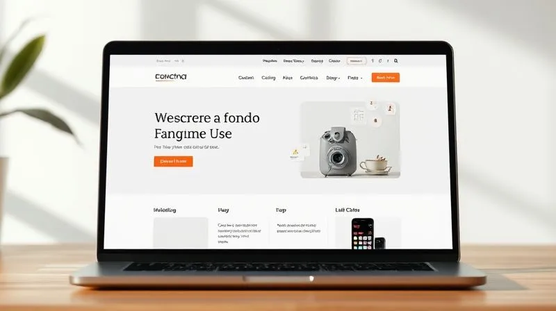 Photorealistic, professional photography of a clean, modern website interface displayed on a laptop screen, showcasing intuitive navigation, clear call-to-action buttons, and well-organized content. The design emphasizes user-friendliness, with soft, natural lighting and a shallow depth of field. 8K hyper-detailed, shot on a high-end DSLR.