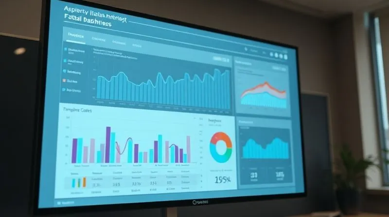 Photorealistic, professional photography of a clean, minimalist digital marketing dashboard displayed on a large monitor, showing various graphs and charts (e.g., bar charts for traffic sources, line graphs for conversion rates, pie charts for lead demographics). The data is clearly visualized, with a soft, analytical glow. Cinematic lighting, sharp focus on the dashboard, depth of field blurring the background. 8K hyper-detailed, shot on a high-end DSLR.