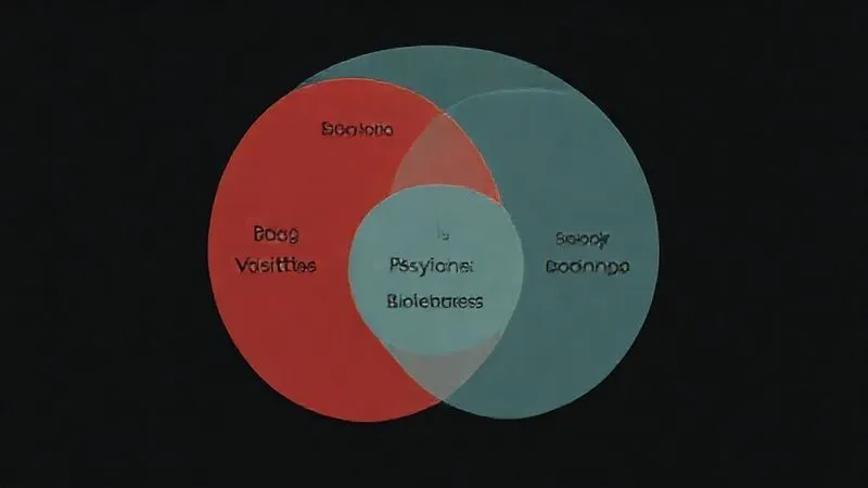 A photorealistic Venn diagram illustrating the overlap between 'Blog Visitors', 'Ideal Clients', and 'Paying Customers' for a photography business, with the 'Paying Customers' circle being the smallest in the intersection. The diagram is clean, professional, and uses a subtle color palette. 8K, cinematic lighting, sharp focus.