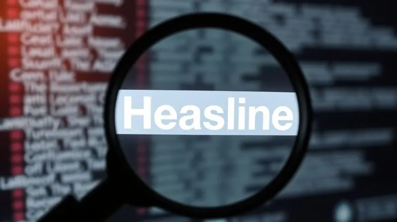 A photorealistic image of a magnifying glass highlighting a clear, concise headline on a digital screen, with blurred, confusing text in the background. Cinematic lighting, sharp focus, depth of field, 8K hyper-detailed, shot on a high-end DSLR.