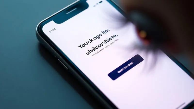 A photorealistic close-up of a smartphone screen displaying a perfectly optimized landing page with a clear call-to-action button, surrounded by a subtle glow, reflecting in a user's eye, cinematic lighting, 8K.